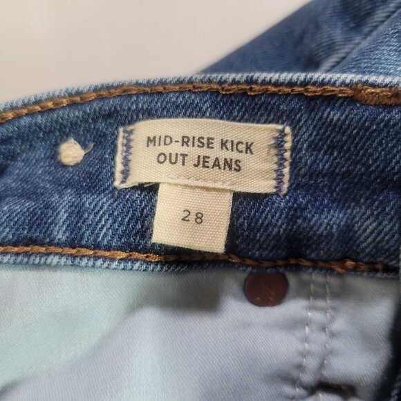 Madewell Mid-Rise Kick Out Demin Jeans Size 28 - Picture 4 of 9